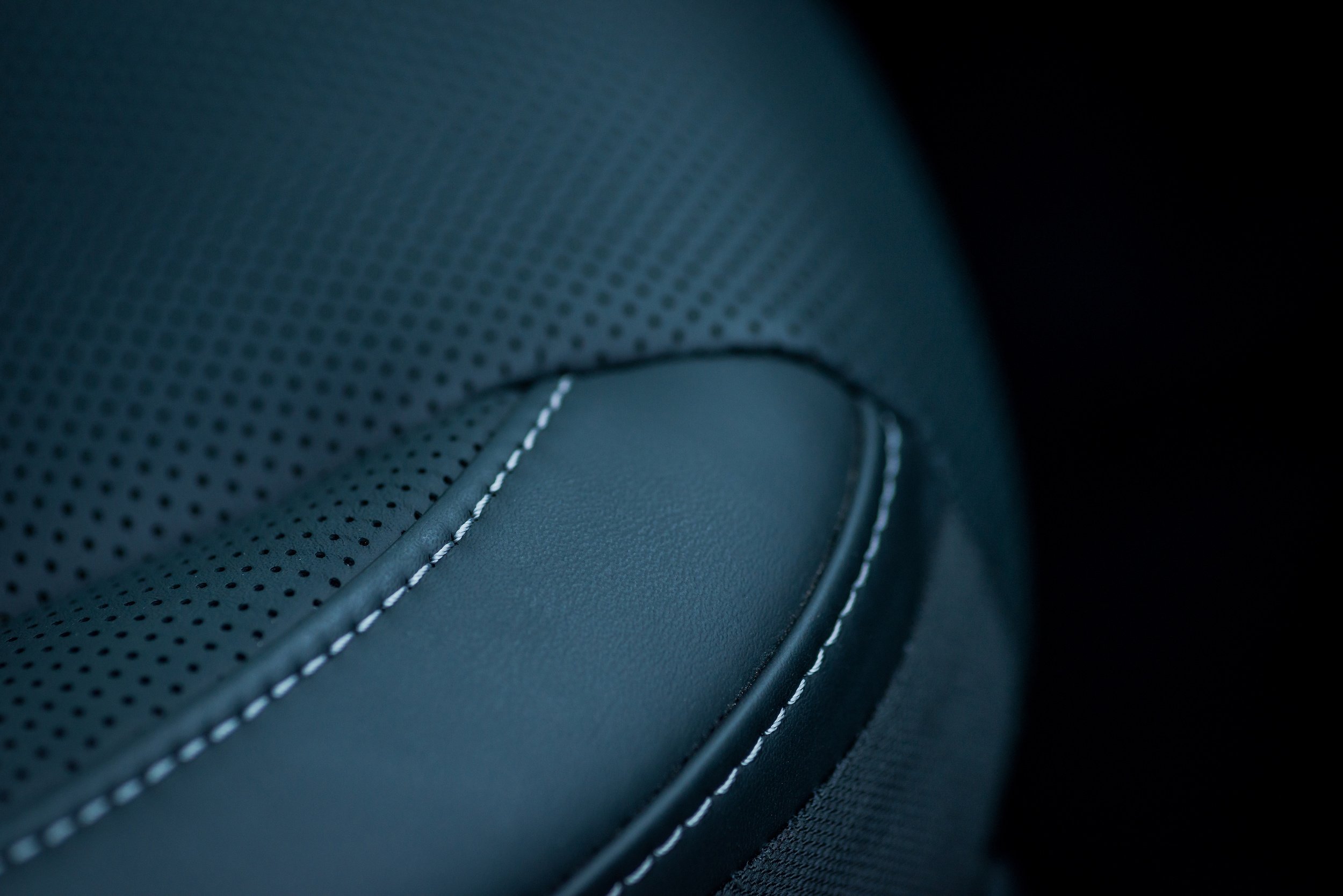 Car interior details. Leather seat